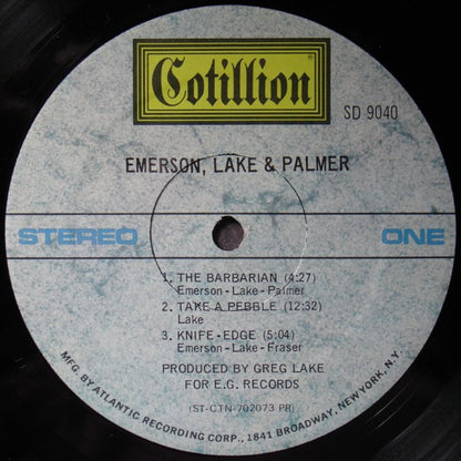 Emerson, Lake & Palmer : Emerson, Lake & Palmer (LP, Album, Pre)