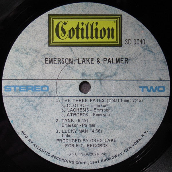 Emerson, Lake & Palmer : Emerson, Lake & Palmer (LP, Album, Pre)