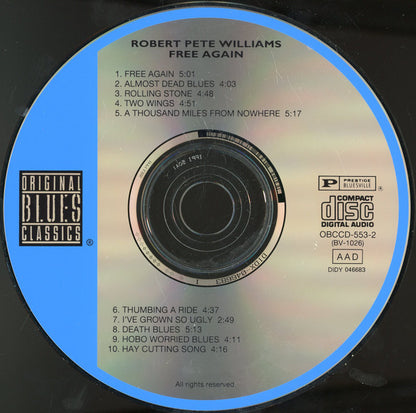 Robert Pete Williams : Free Again (CD, Album, Club, RE, RM, CRC)