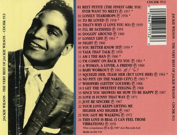 Jackie Wilson : The Very Best Of Jackie Wilson (CD, Comp, Mono, RM)
