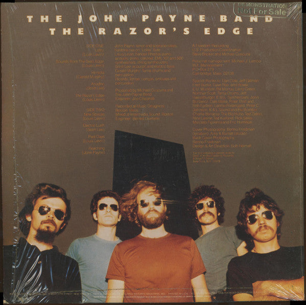 The John Payne Band : The Razor's Edge (LP, Album, Promo)