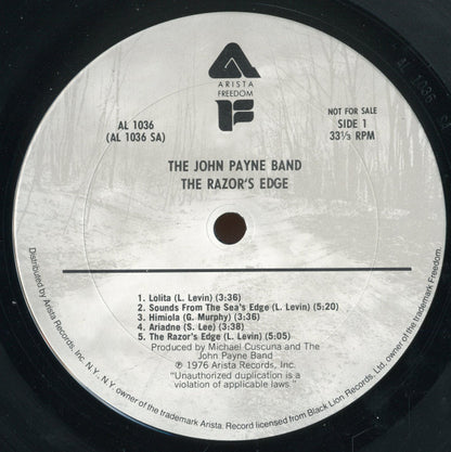 The John Payne Band : The Razor's Edge (LP, Album, Promo)