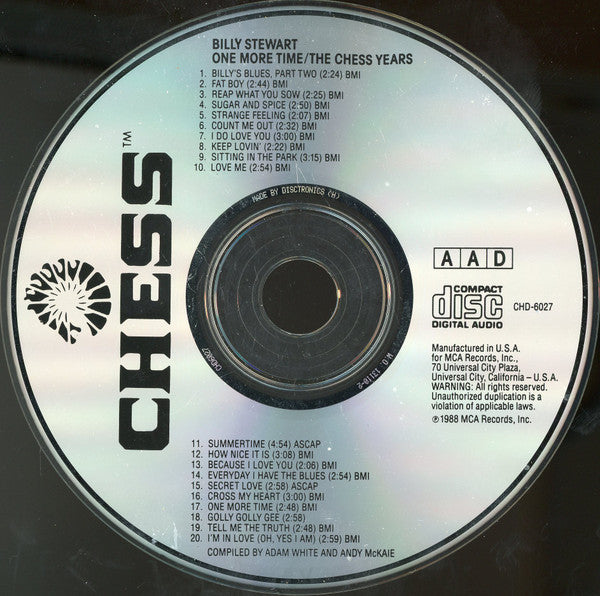 Billy Stewart : One More Time (The Chess Years) (CD, Comp, RP)