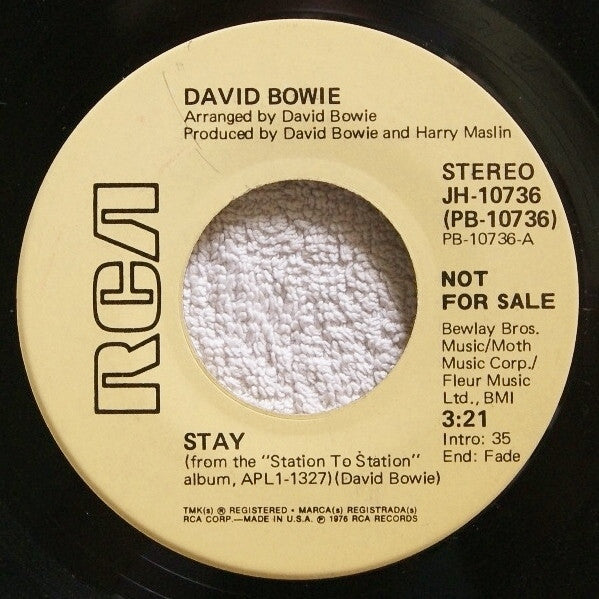 David Bowie : Stay (7", Single, Mono, Promo)