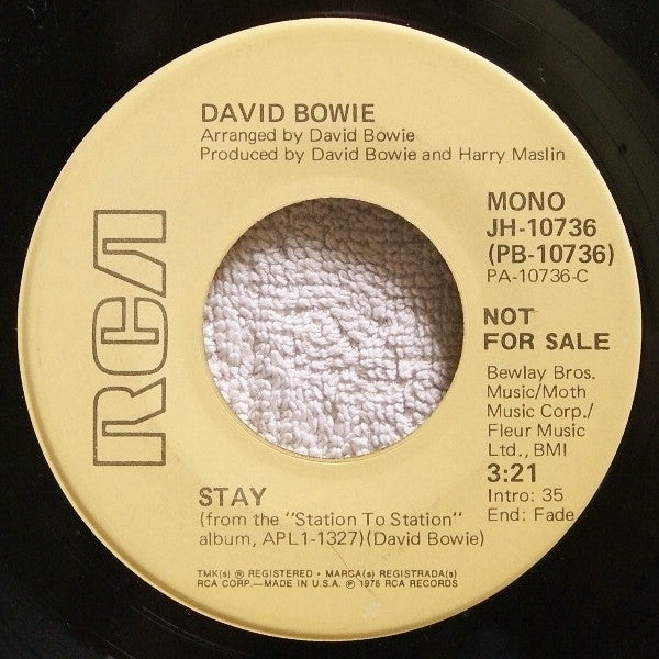 David Bowie : Stay (7", Single, Mono, Promo)