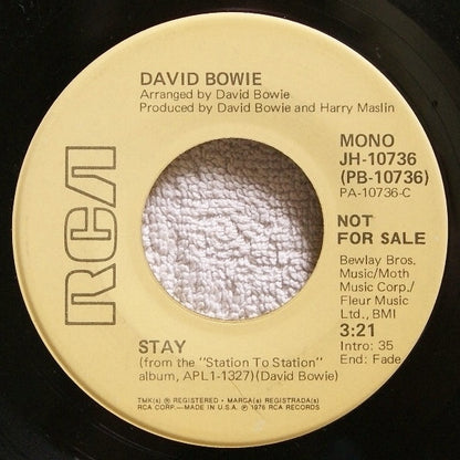 David Bowie : Stay (7", Single, Mono, Promo)