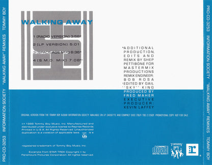 Information Society : Walking Away (Remixes) (CD, Single, Promo)
