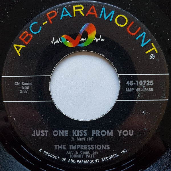 The Impressions : Just One Kiss From You / Twilight Time (7")