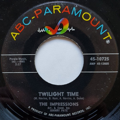The Impressions : Just One Kiss From You / Twilight Time (7")