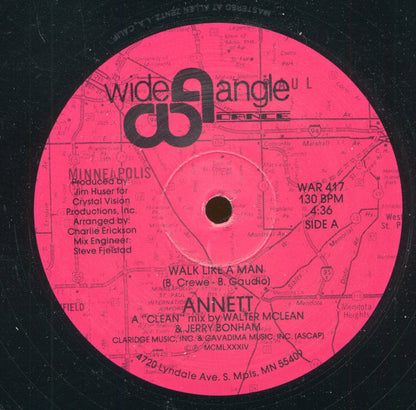 Annett (2) : Walk Like A Man (12")