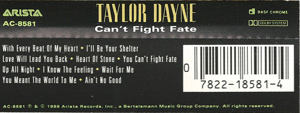 Taylor Dayne : Can't Fight Fate (Cass, Album, Chr)