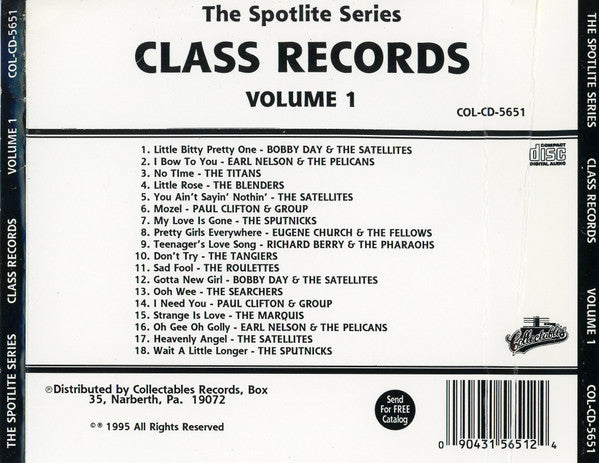 Various : Spotlite On Class Records, Volume 1 (CD, Comp)