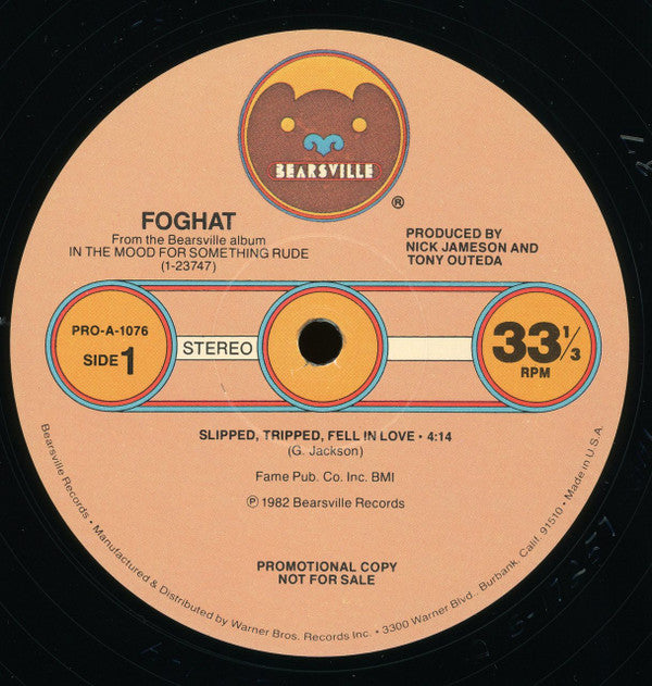 Foghat : Slipped, Tripped, Fell In Love (12", Promo)