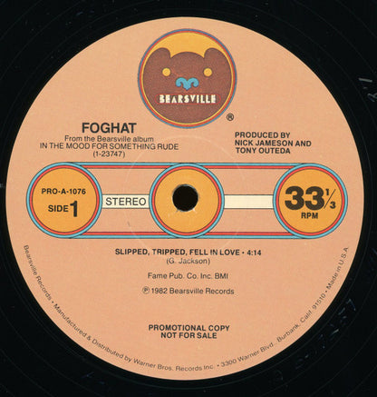 Foghat : Slipped, Tripped, Fell In Love (12", Promo)