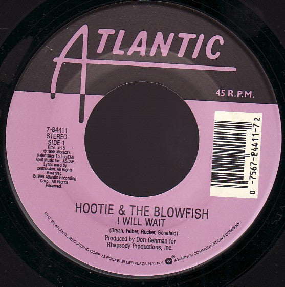 Hootie & The Blowfish : I Will Wait / Wishing (7")