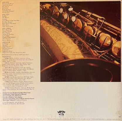 Coleman Hawkins, Ben Webster, Illinois Jacquet, Ike Quebec, John Hardee : The Tenor Sax Album (2xLP, Comp, Club, CRC)