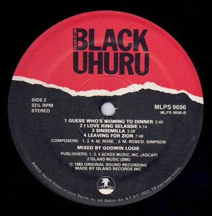 Black Uhuru : Tear It Up - Live (LP, PRC)