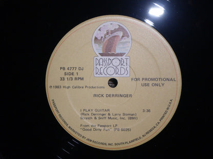 Rick Derringer : I Play Guitar (12", Single, Promo)