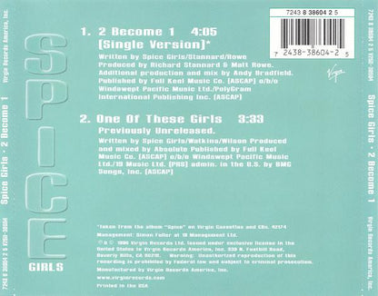 Spice Girls : 2 Become 1 (CD, Single)