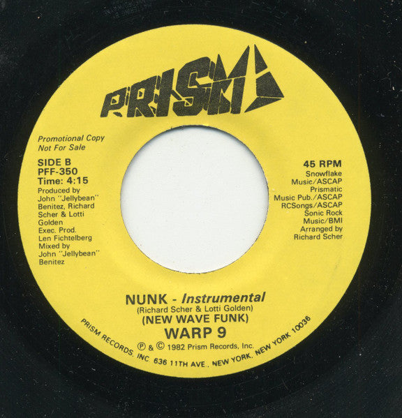 Warp 9 : Nunk (7", Promo)