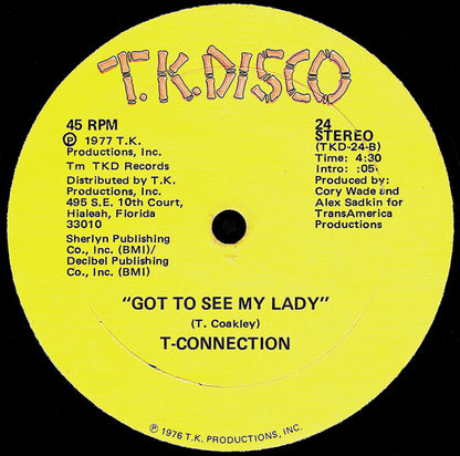 T-Connection : Do What You Wanna Do / Got To See My Lady (12")