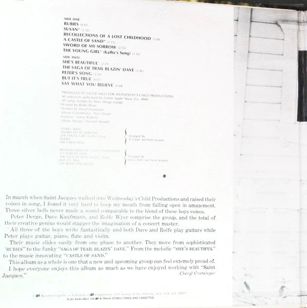 Saint Jacques : Saint Jacques (LP, Album, Mon)