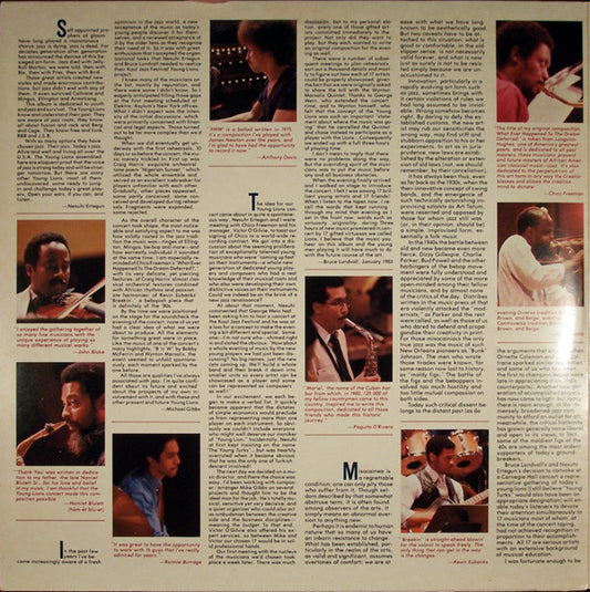 Various : The Young Lions - A Concert Of New Music Played By Seventeen Exceptional Young Musicians - The Kool Jazz Festival June 30, 1982 (2xLP, Album, Gat)