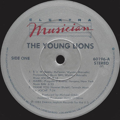 Various : The Young Lions - A Concert Of New Music Played By Seventeen Exceptional Young Musicians - The Kool Jazz Festival June 30, 1982 (2xLP, Album, Gat)