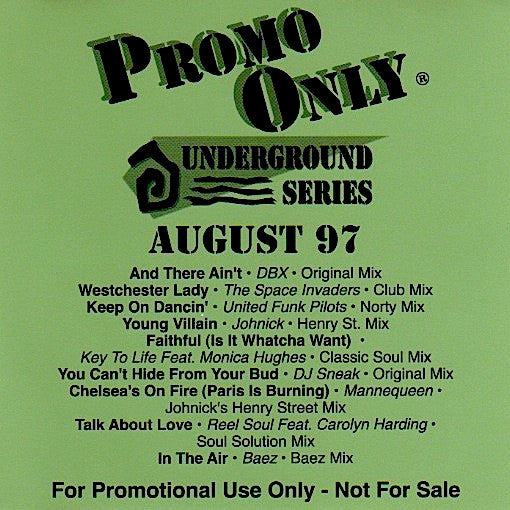 Various : Promo Only Underground Series: August 97 (CD, Comp, Promo)