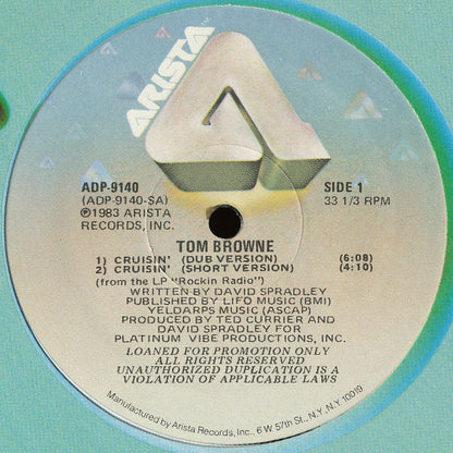Tom Browne : Crusin' (12", Promo)