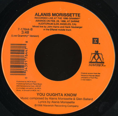 Alanis Morissette : You Learn (7", Single, Ora)
