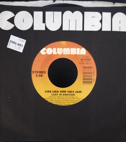 Lisa Lisa & Cult Jam : Lost In Emotion (7", Single, Car)