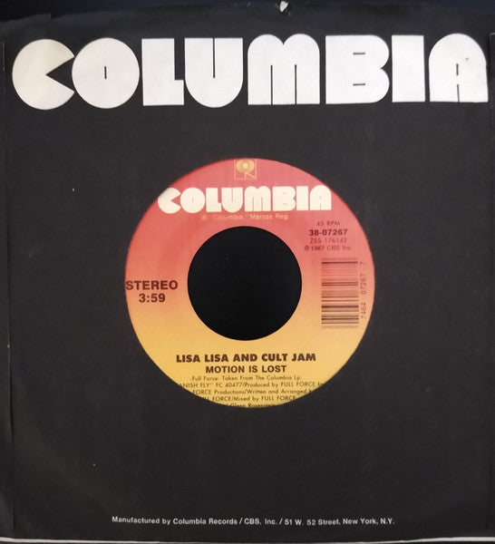 Lisa Lisa & Cult Jam : Lost In Emotion (7", Single, Car)