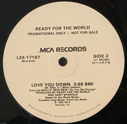 Ready For The World : Love You Down (12", Single, Promo)