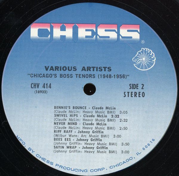 Various : Chicago's Boss Tenors (LP, Comp)