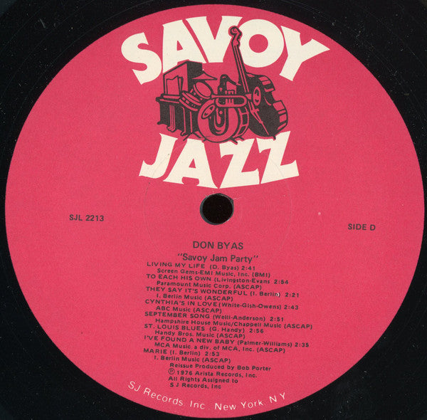 Don Byas : Savoy Jam Party (2xLP, Comp)
