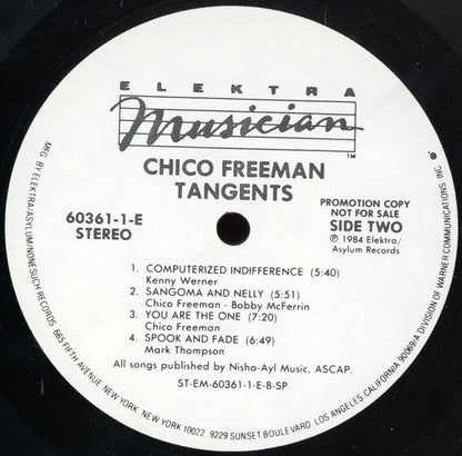 Chico Freeman Featuring Bobby McFerrin : Tangents (LP, Album, Promo, SP)