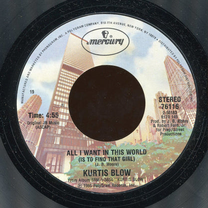 Kurtis Blow : It's Gettin' Hot (7", Styrene)
