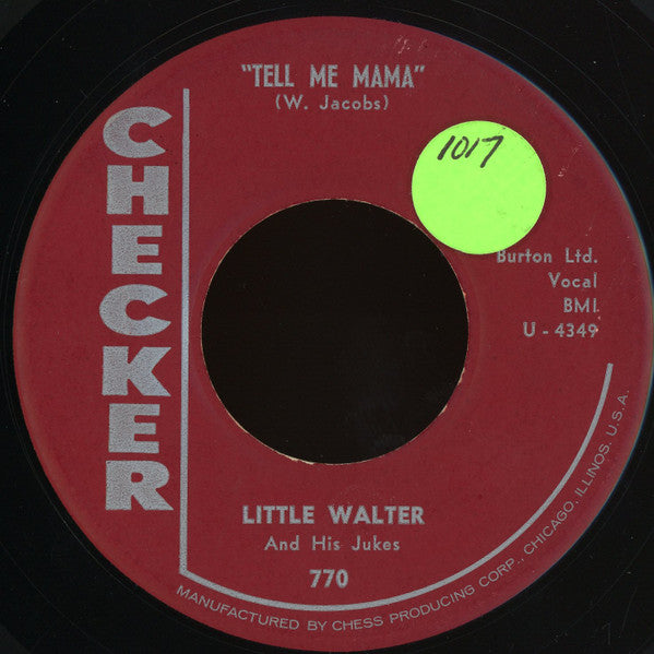 Little Walter & His Jukes : Off The Wall / Tell Me Mama (7")