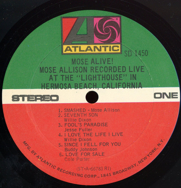 Mose Allison : Mose Alive! (LP, Album, RE, RI)