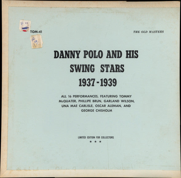 Danny Polo & His Swing Stars : 1937 - 1939 (LP, Comp, Gre)