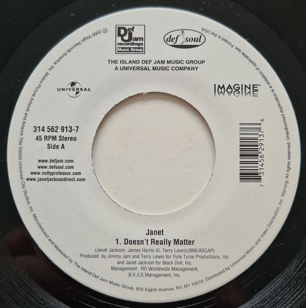Janet Jackson : Doesn't Really Matter (7")
