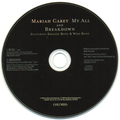 Mariah Carey : My All / Breakdown (CD, Single)