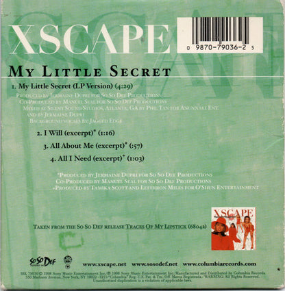 Xscape : My Little Secret (CD, Single)