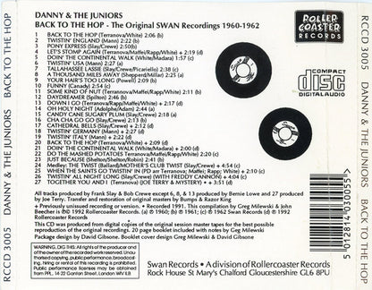Danny & The Juniors : Back To The Hop - The Original Swan Recordings 1960-1962 (CD, Comp)