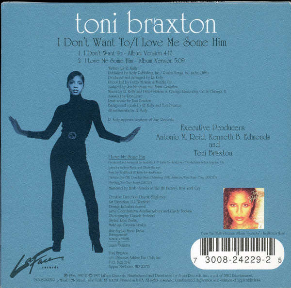 Toni Braxton : I Don't Want To / I Love Me Some Him (CD, Single)