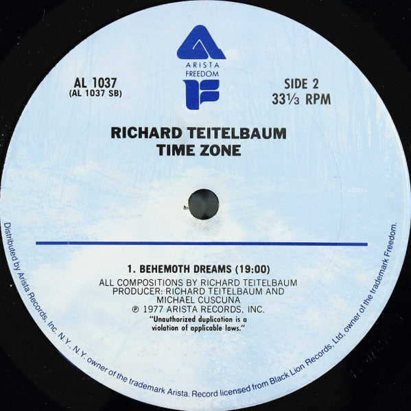 Richard Teitelbaum With Anthony Braxton : Time Zones (LP, Album)