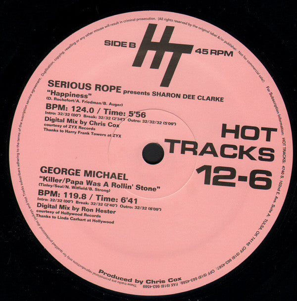 Various : Hot Tracks 12-6 (3x12", Comp, Promo)