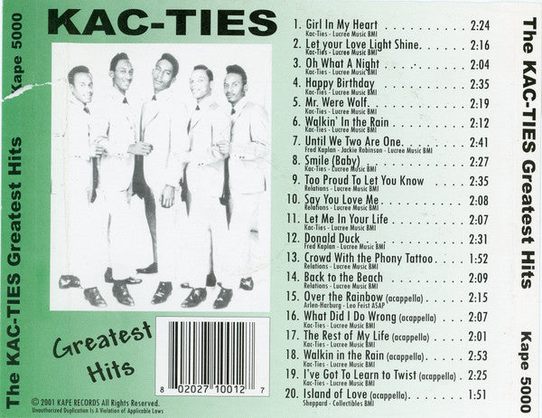 The Kac-Ties : The Kac-Ties Greatest Hits (CD, Comp)