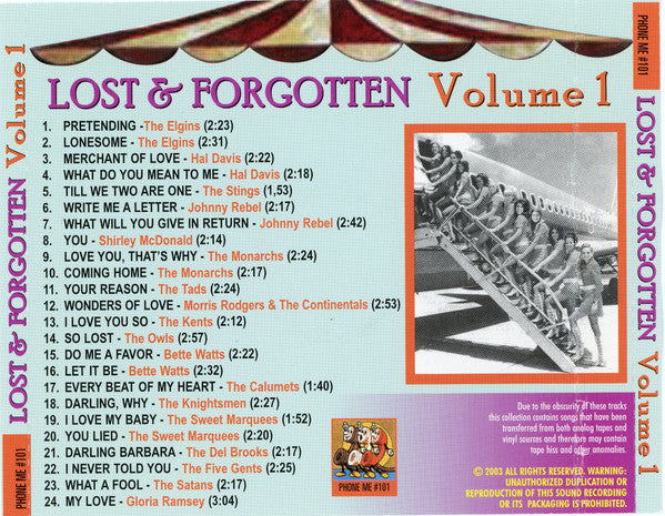 Various : Lost & Forgotten Volume 1 (CD, Comp)